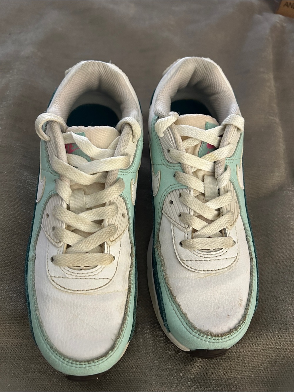 Nike Air Kids Mint and White Casual Sneakers